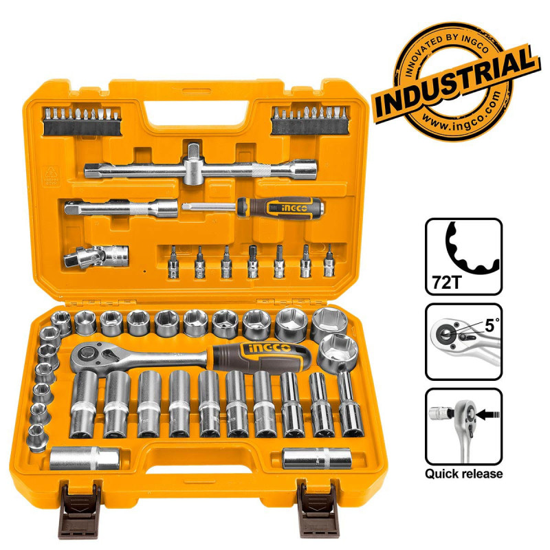 Κασετίνα Καρυδάκια 1/2" Σετ 62 τεμ.