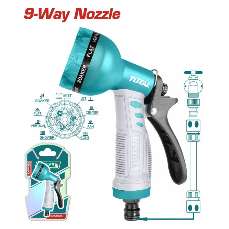 TOTAL ΠΙΣΤΟΛΙ ΝΕΡΟΥ ΜΕ 9 ΜΟΤΙΒΑ ΨΕΚΑΣΜΟΥ (THWS010901)