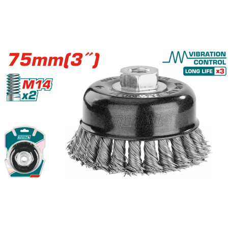 TOTAL ΕΠΑΓΓΕΛΜΑΤΙΚΗ ΣΥΡΜ/ΡΤΣΑ ΤΡΟΧΟΥ ΚΑΜΠΑΝΑ ΠΛΕΚΤΗ 75mm (TAC32035)